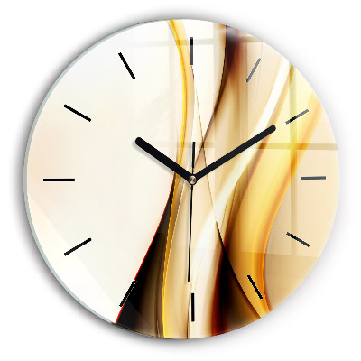 Abstracția valurilor Ceas din sticlă rotund