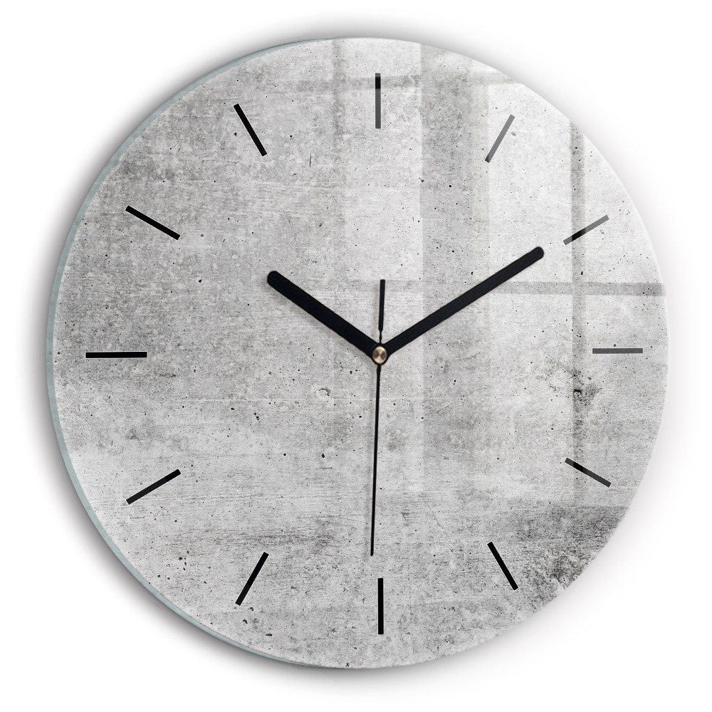 Perete brut Ceas rotund de perete din sticlă