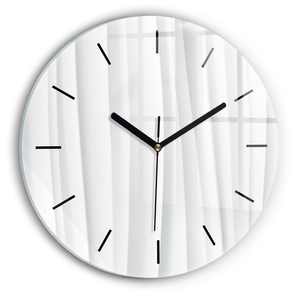 Textura valuri Ceas rotund de perete din sticlă