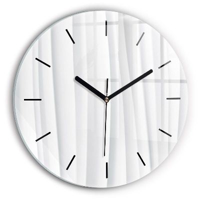 Textura valuri Ceas rotund de perete din sticlă