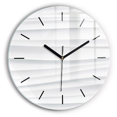 Textura valuri Ceas de sticlă pe perete rotund