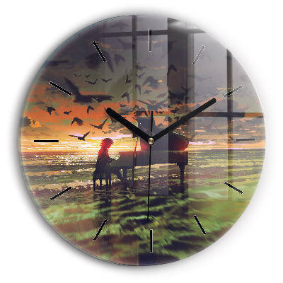 Concert pe plajă Ceas din sticlă rotund