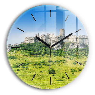 Castelul Spiš din Slovacia Ceas perete din sticlă rotund