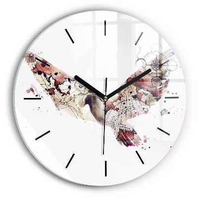 Vedere abstractă Ceas rotund de perete din sticlă