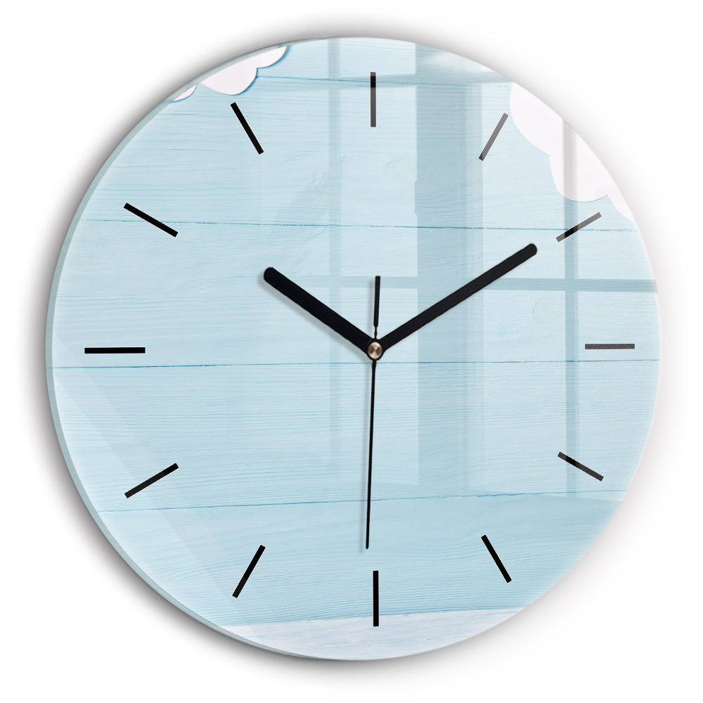 Tabla pentru copii Ceas perete din sticlă rotund