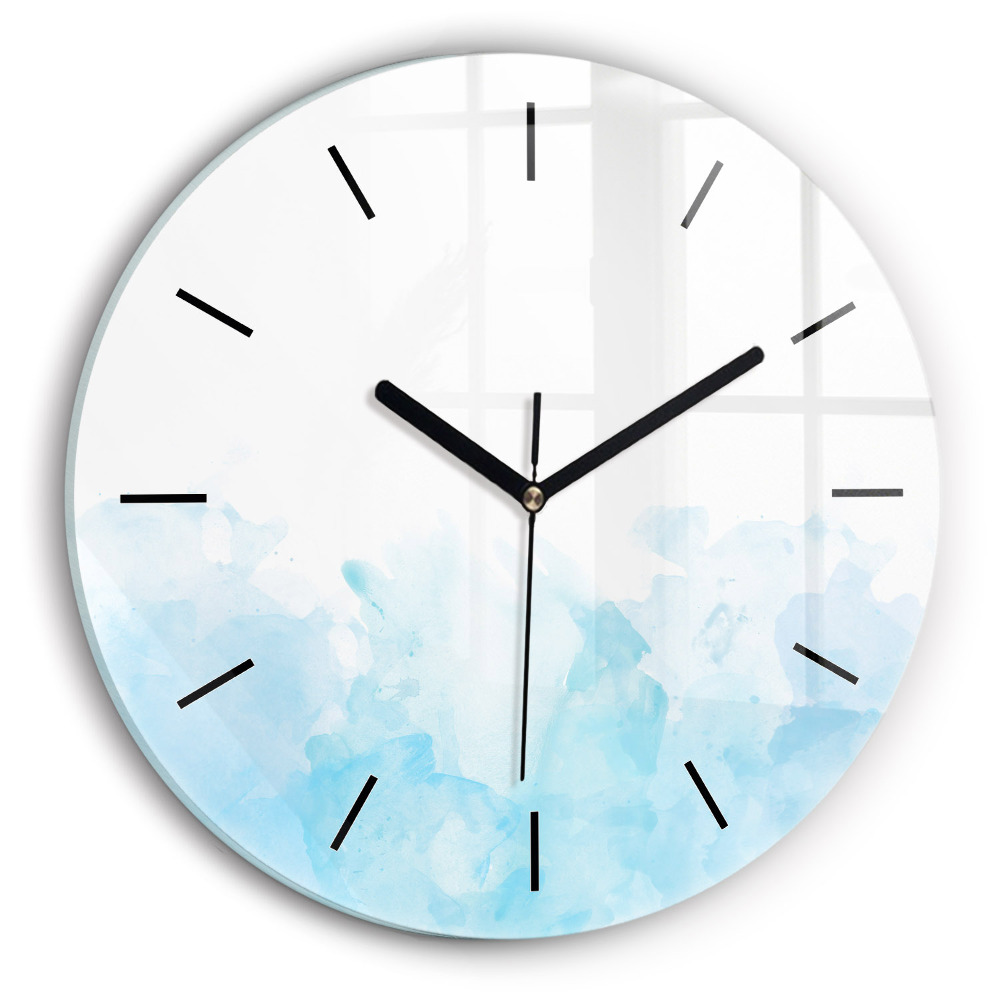 Pete pictate Ceas perete din sticlă rotund