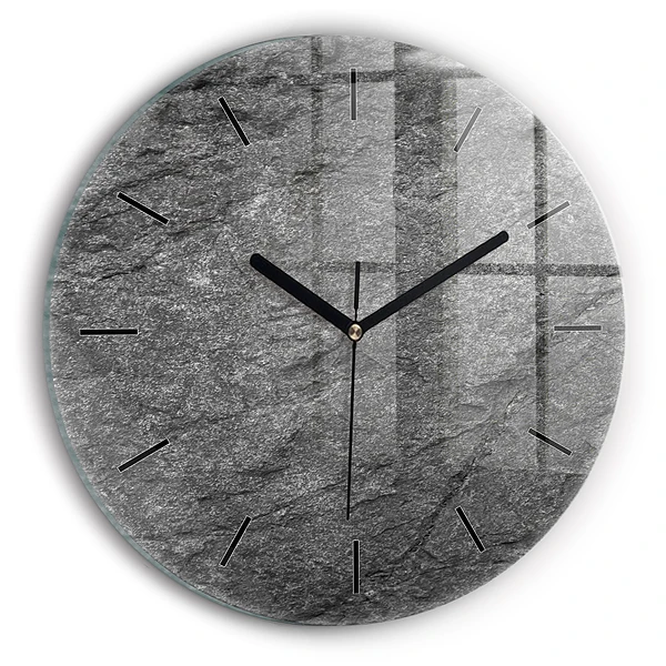 Roca vulcanica Ceas rotund de perete din sticlă