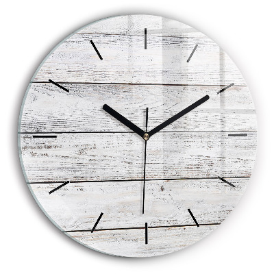 Scânduri vopsite Ceas perete din sticlă rotund