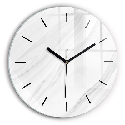 Marmură decorativă Ceas perete din sticlă rotund