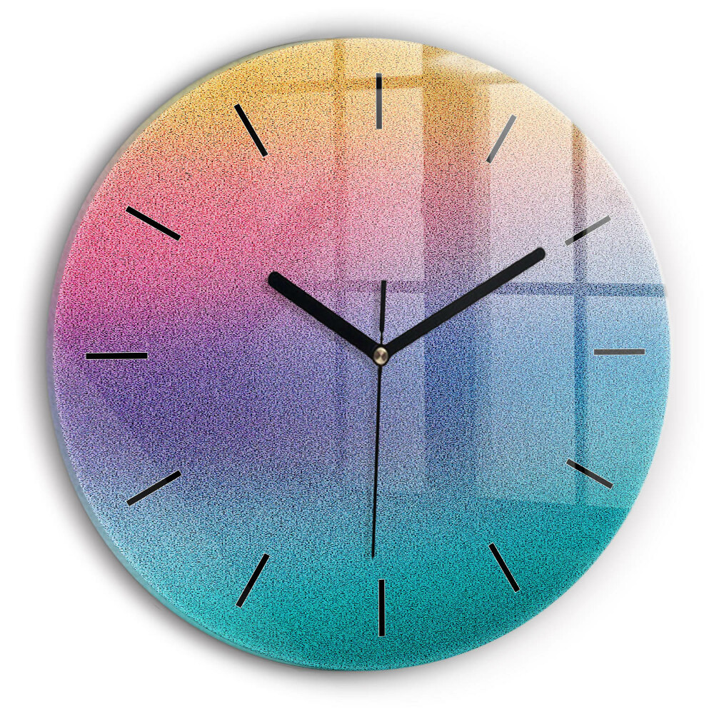 Model de gradient Ceas perete din sticlă rotund