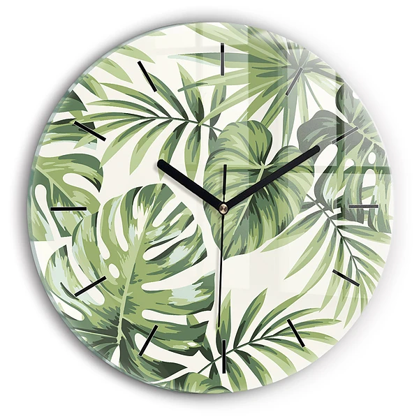 Model tropical Ceas de sticlă pe perete rotund