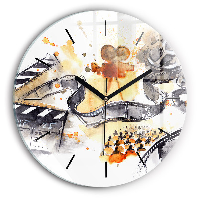 Cinematografia camerei Ceas de sticlă pe perete rotund