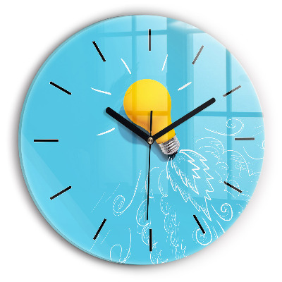 Desen bec Ceas de sticlă pe perete rotund