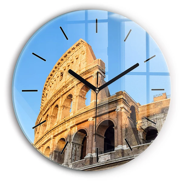 Colosseumul din Roma Ceas de sticlă pe perete rotund