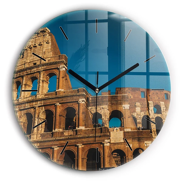 Colosseumul din Italia Ceas din sticlă rotund
