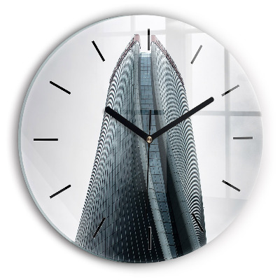 Zgârie-nori din Milano Ceas rotund de perete din sticlă