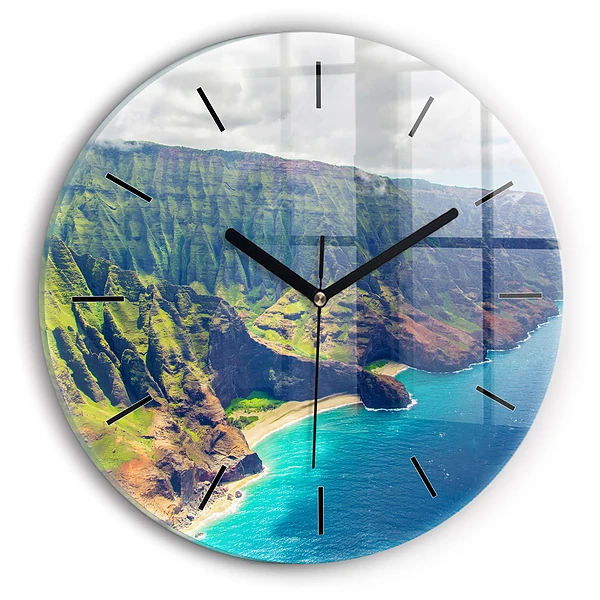 Marea în Hawaii Ceas din sticlă rotund