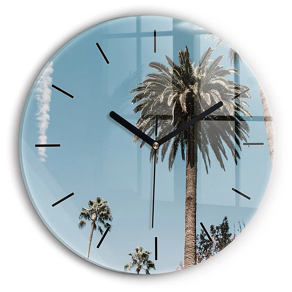 Palmieri din Los Angeles Ceas din sticlă rotund