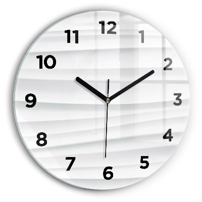 Ceas de sticlă pe perete rotund Textura valuri