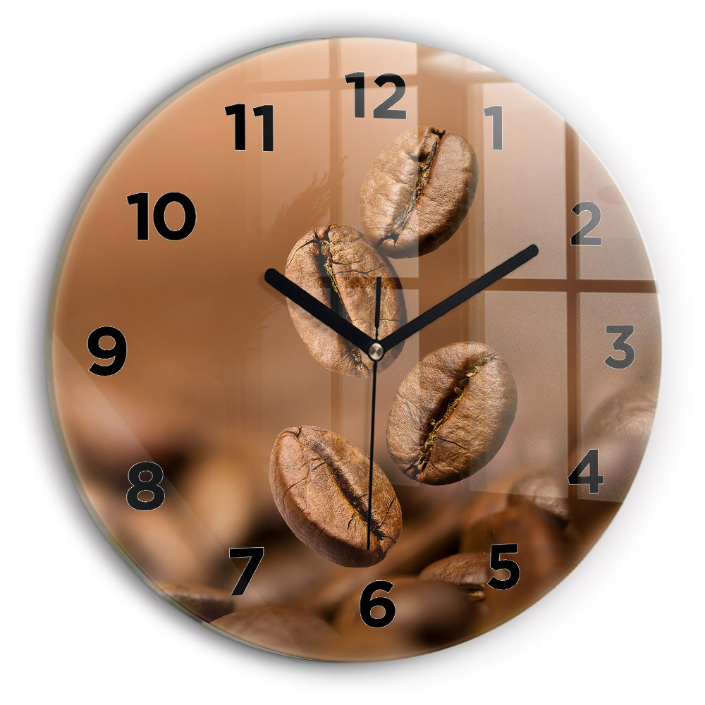 Ceas perete din sticlă rotund Culori abstracte