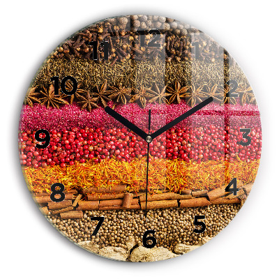 Ceas din sticlă rotund Rânduri de condimente