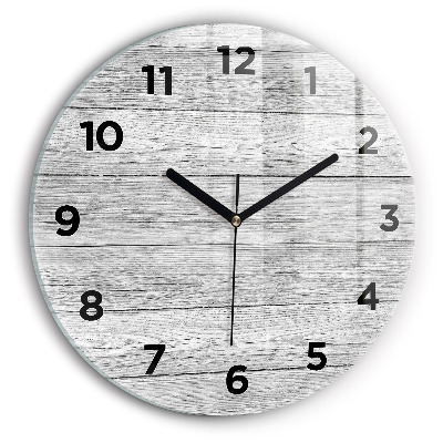 Ceas din sticlă rotund Panouri din lemn