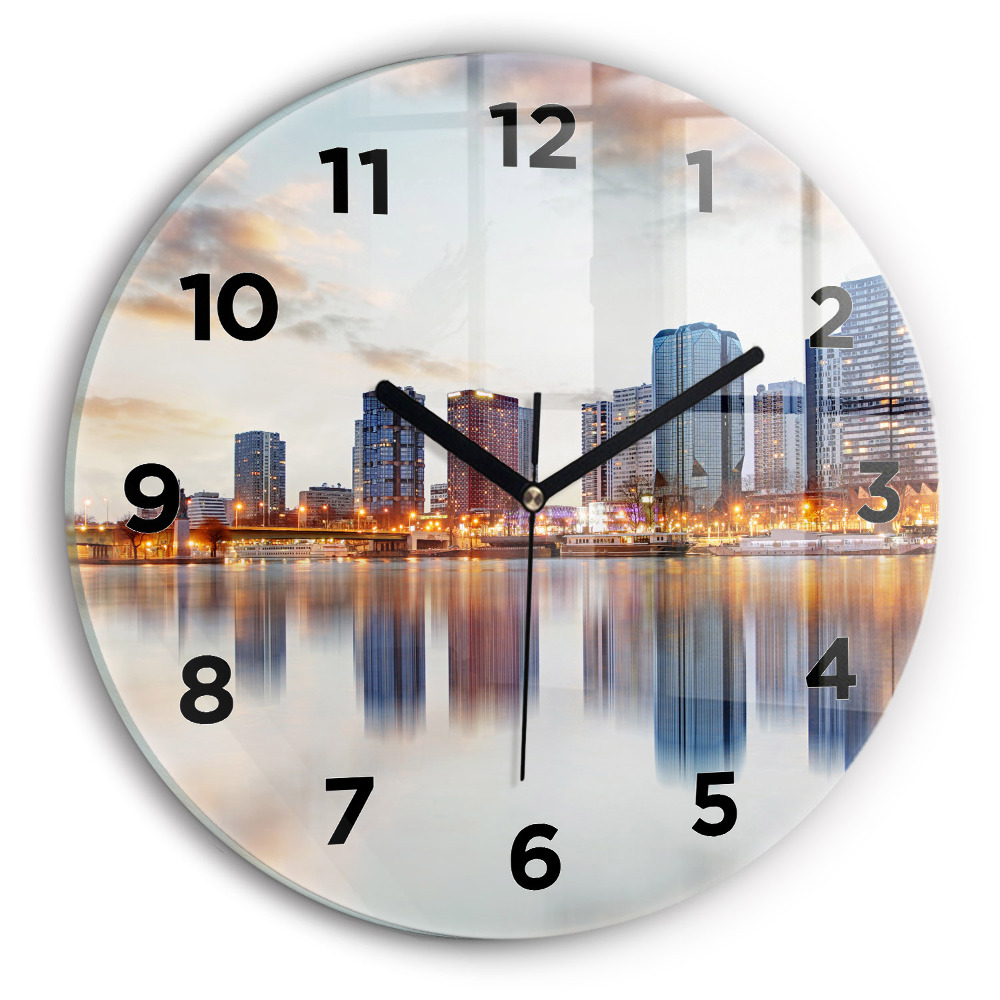 Ceas din sticlă rotund Panoramă cu Turnul Eiffel