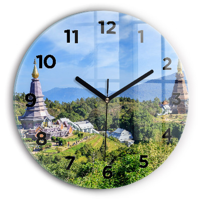 Ceas perete din sticlă rotund Parcul Național Chiang Mai