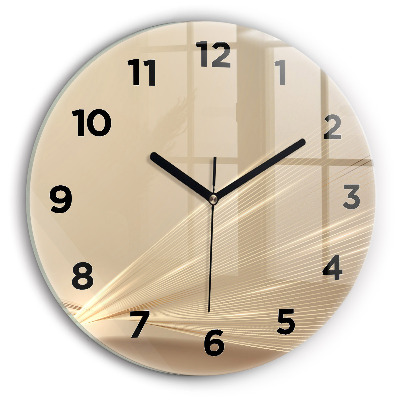 Ceas de sticlă pe perete rotund Lumină abstractă