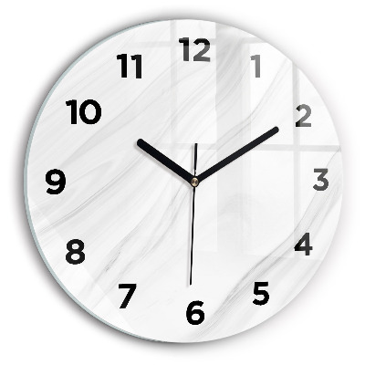 Ceas perete din sticlă rotund Marmură decorativă