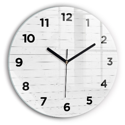 Ceas din sticlă rotund Model de panouri din lemn