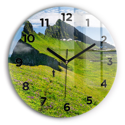 Ceas perete din sticlă rotund Rezervația Hornstrandir Islanda