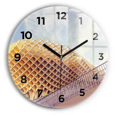 Ceas rotund de perete din sticlă Belvedere din Sevilla