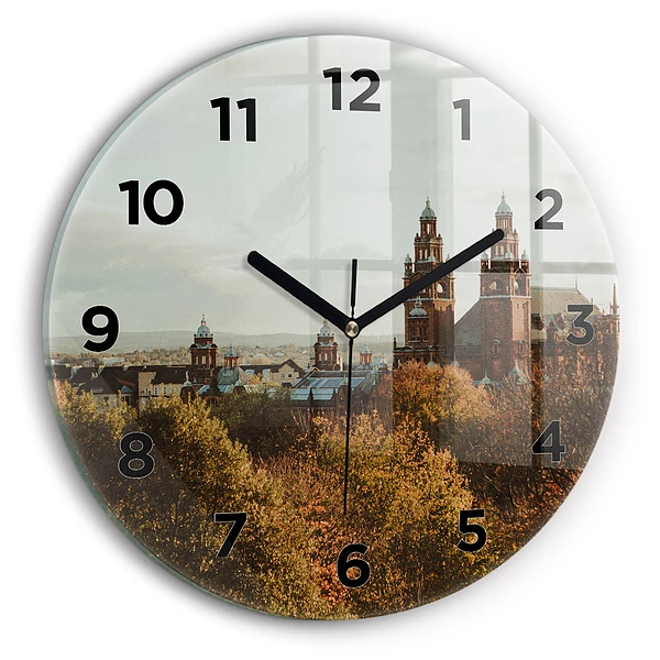 Ceas rotund de perete din sticlă Galeria de Artă din Glasgow