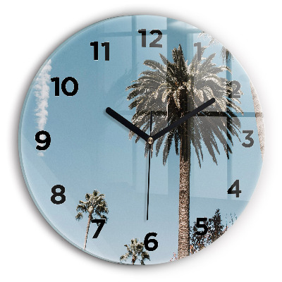 Ceas din sticlă rotund Palmieri din Los Angeles