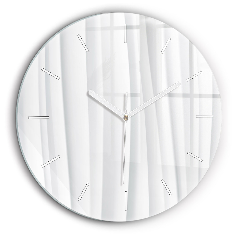 Ceas rotund de perete din sticlă Textura valuri