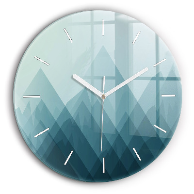 Ceas din sticlă rotund Figuri geometrice