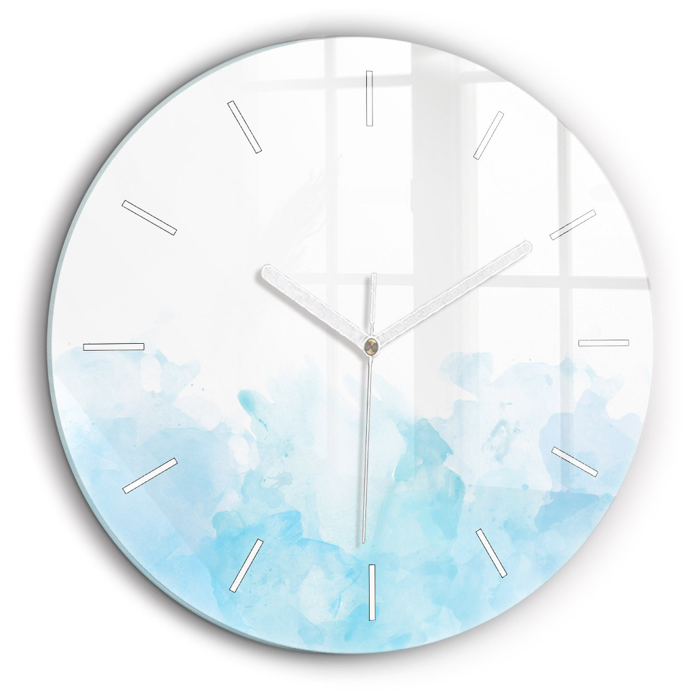 Ceas perete din sticlă rotund Pete pictate