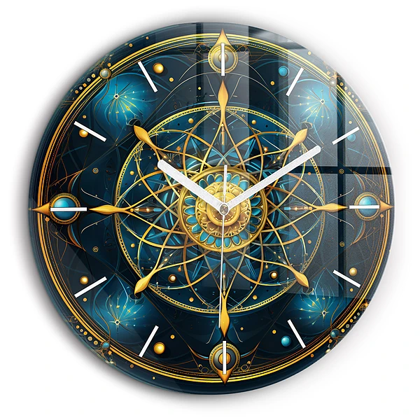 Ceas rotund de perete din sticlă Ceas horoscop