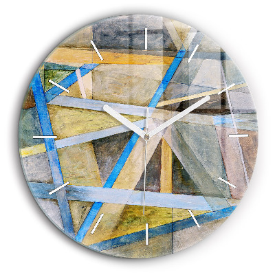 Ceas rotund de perete din sticlă Pictura impresionistă