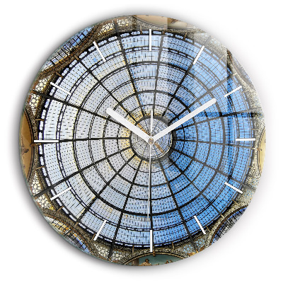 Ceas de sticlă pe perete rotund Mall din Milano