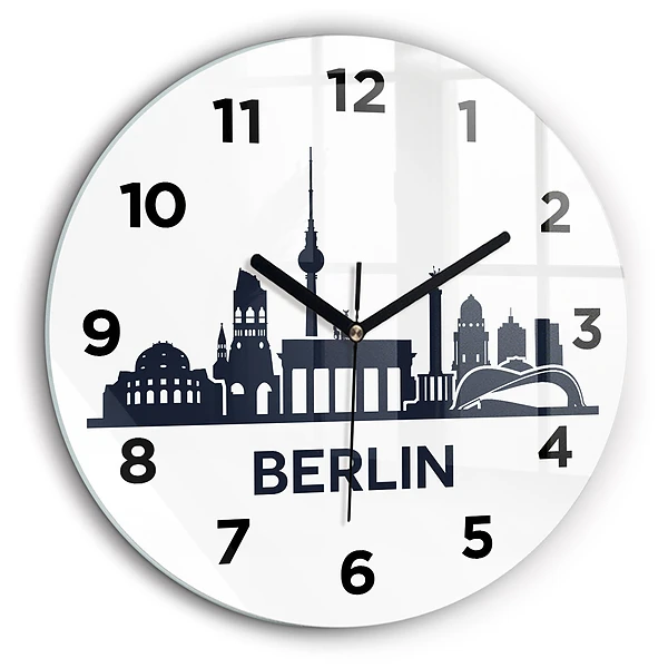 Ilustrația orașului Berlin Ceas de sticlă pe perete rotund