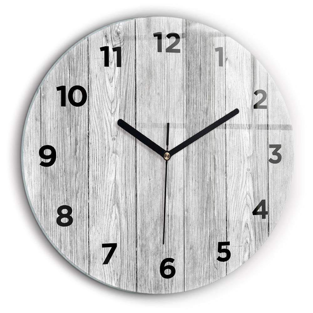 Panouri din lemn Ceas perete din sticlă rotund