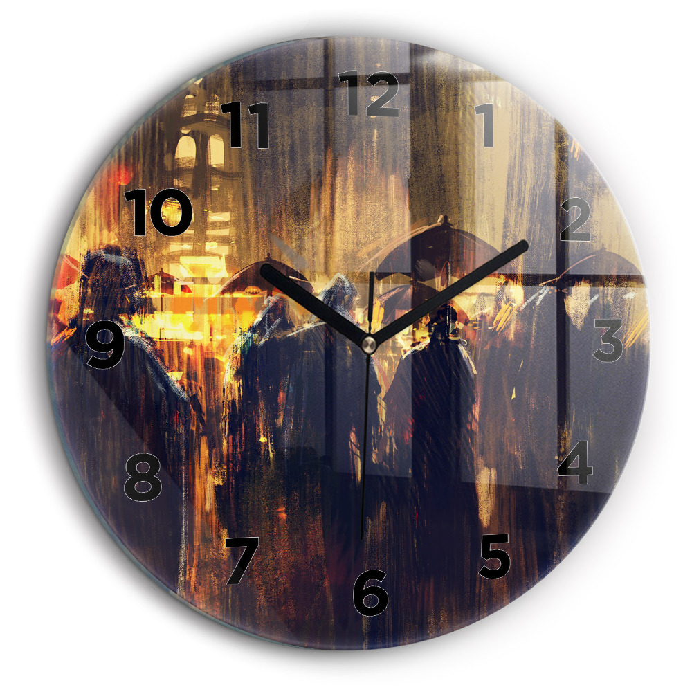 Impresionismul în artă Rynek Ceas de sticlă pe perete rotund