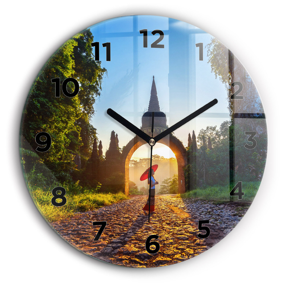 Parcul Surat Thani Thailanda Ceas rotund de perete din sticlă