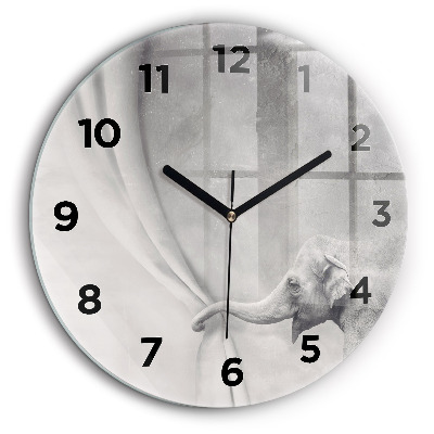 Elefant Ceas din sticlă rotund