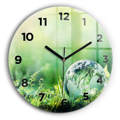 Glob Ceas de sticlă pe perete rotund