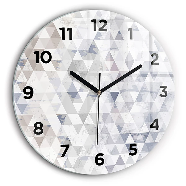 Model geometric Ceas perete din sticlă rotund