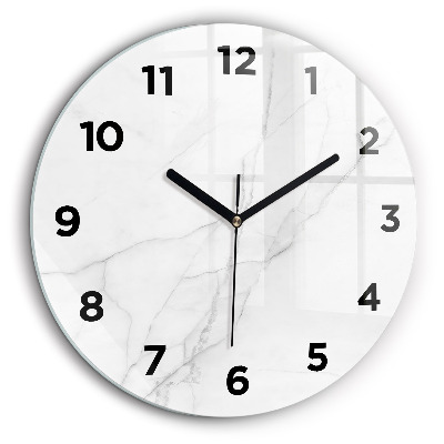 Marmură decorativă Ceas de sticlă pe perete rotund