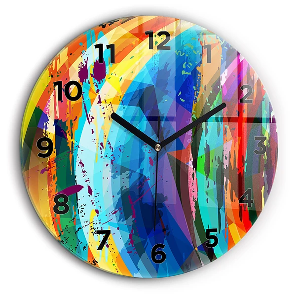 Fundal abstract Ceas perete din sticlă rotund